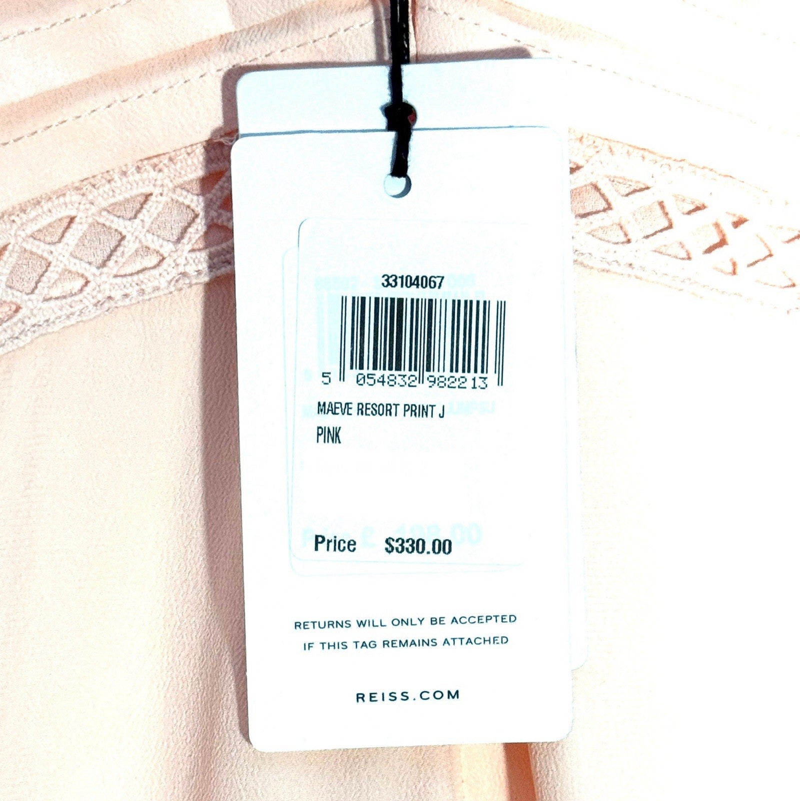 REISS Womens Maeve Resort Crepe Wide Leg Jumpsuit Pink (MSRP $330)