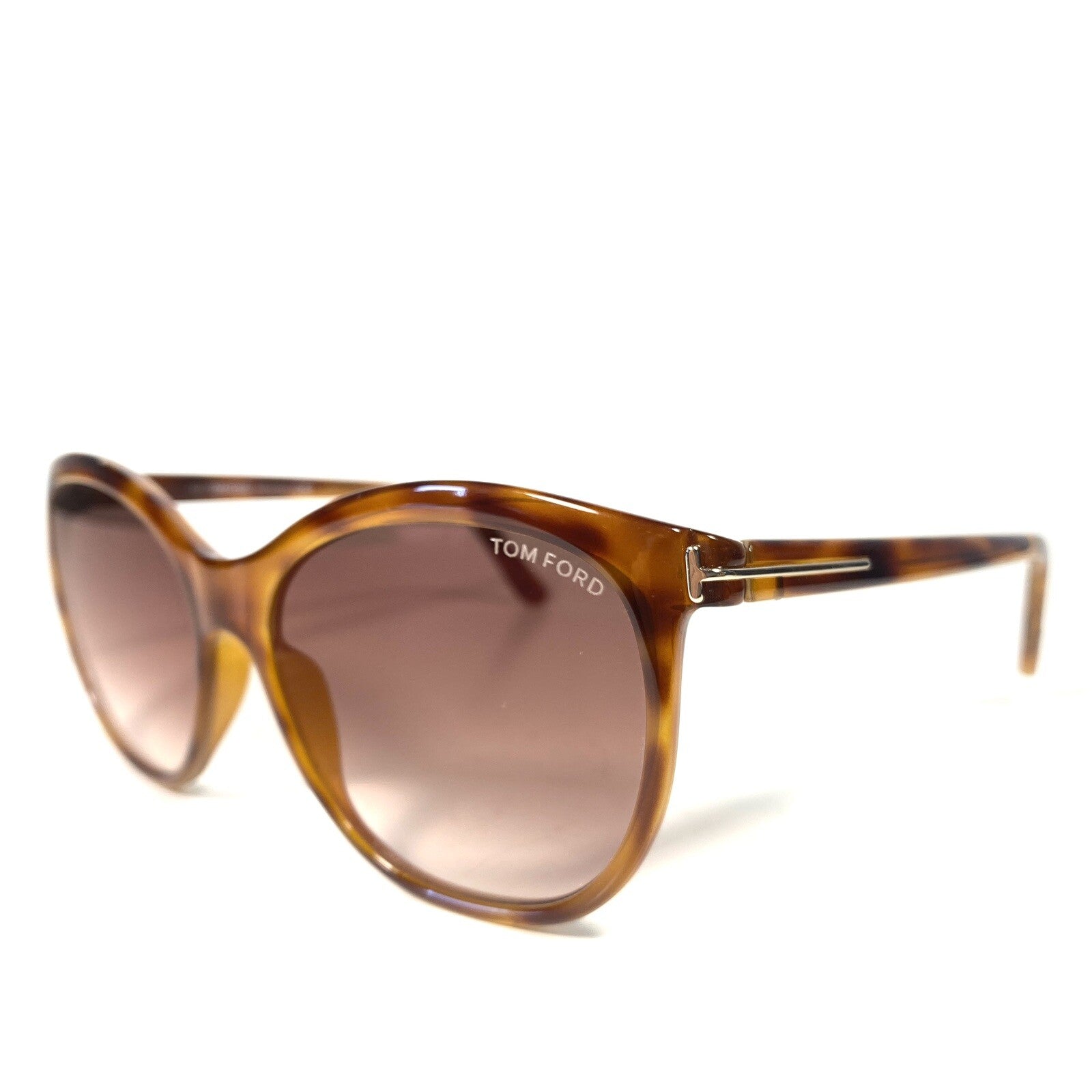 TOM FORD Womens TF568 53G Geraldine-02 Tortoise Sunglasses Brown (MSRP $450)