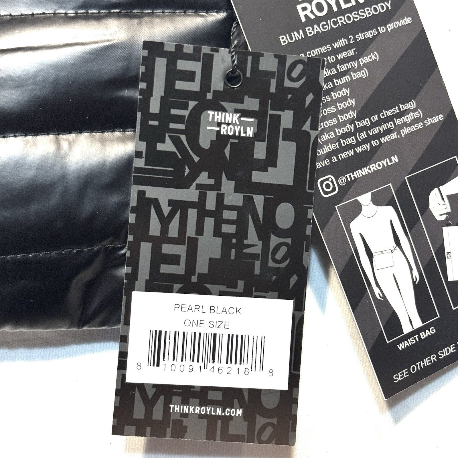 THINK ROYLN Bum Bag Shoulder Crossbody Pearl Black (MSRP $98)