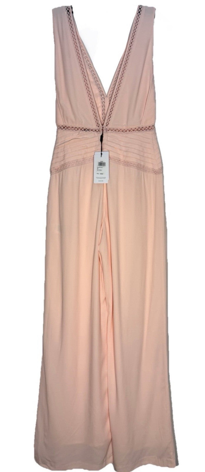 REISS Womens Maeve Resort Crepe Wide Leg Jumpsuit Pink (MSRP $330)