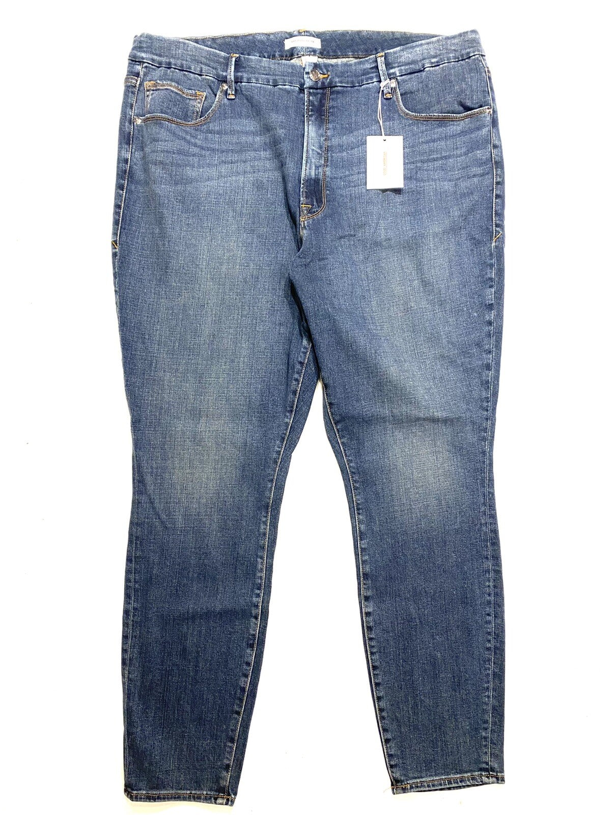 GOOD AMERICAN Womens Good Legs Crop Plus Size Jeans Blue (MSRP $129)