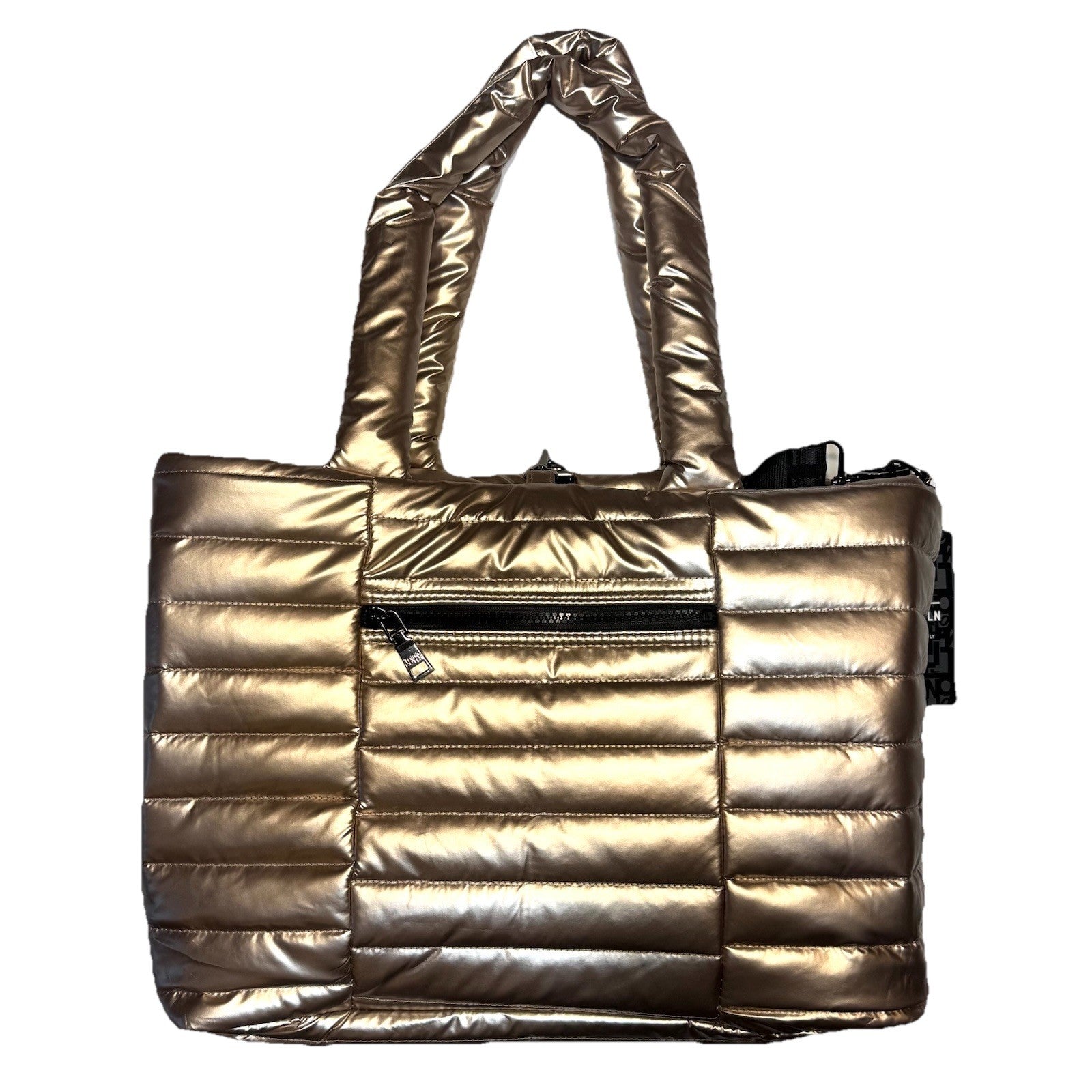 THINK ROYLN Two Faced Reversible Tote Bag Pearl Cashmere Gold (MSRP $198)