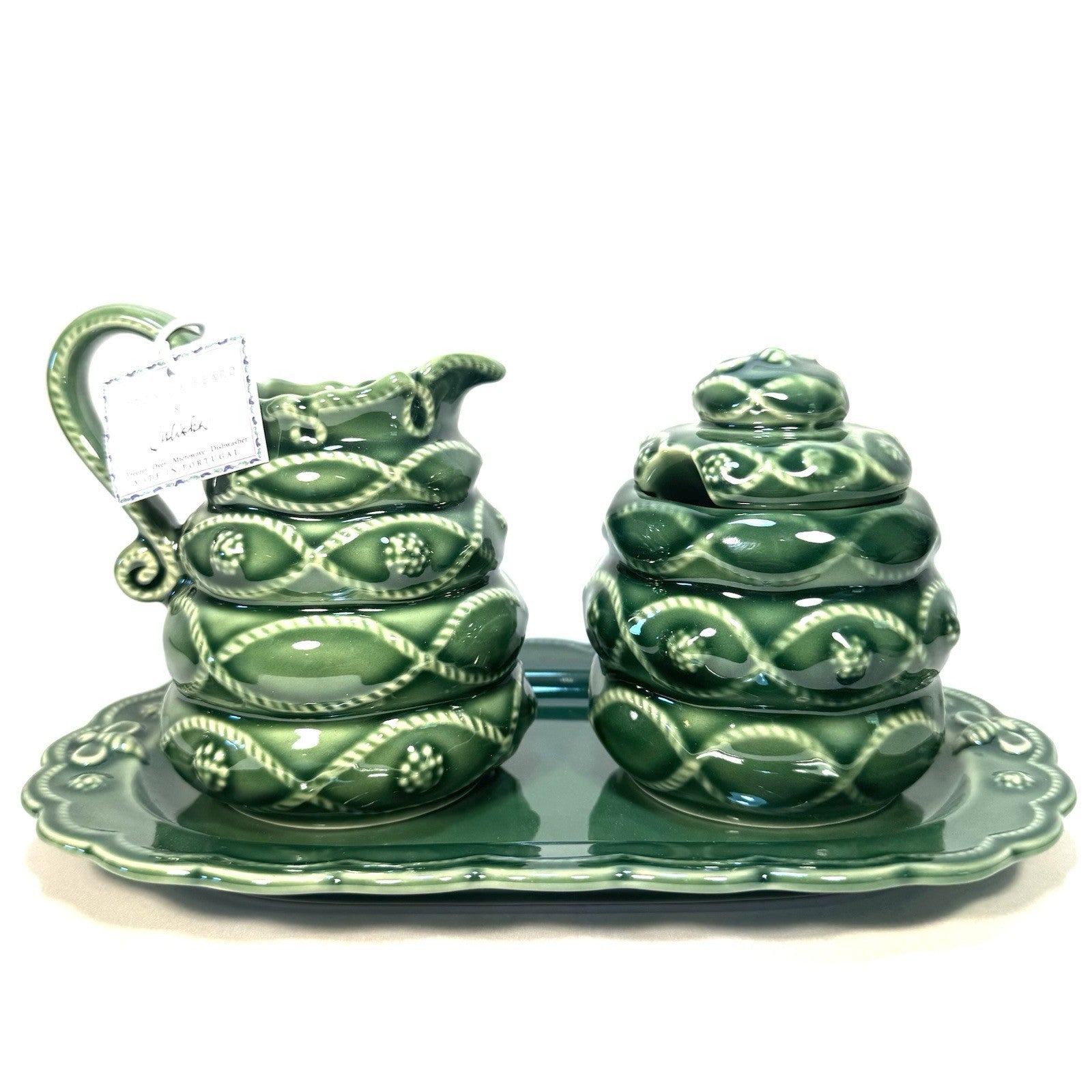 JULISKA x VERONICA BEARD Jardins Du Monde Tea Cream Sugar Set Green (MSRP $150)