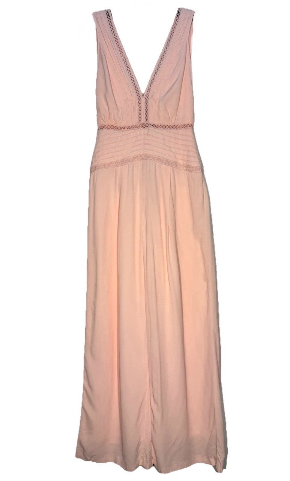 REISS Womens Maeve Resort Crepe Wide Leg Jumpsuit Pink (MSRP $330)