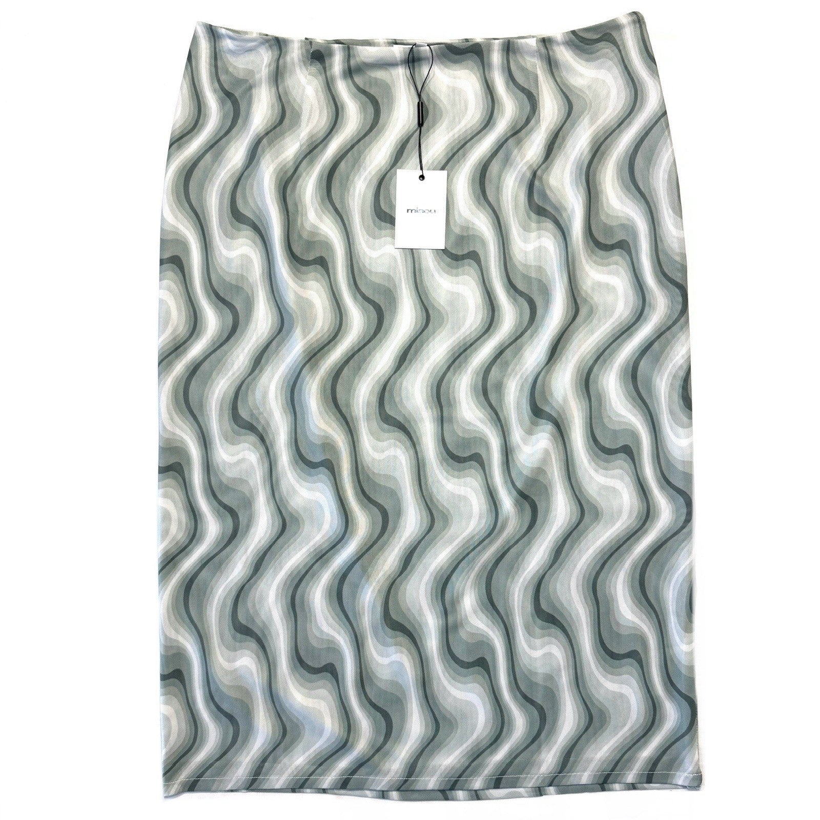 MIAOU Womens Moni Swerve Print Maxi Knee Skirt Sea Foam Green (MSRP $145)