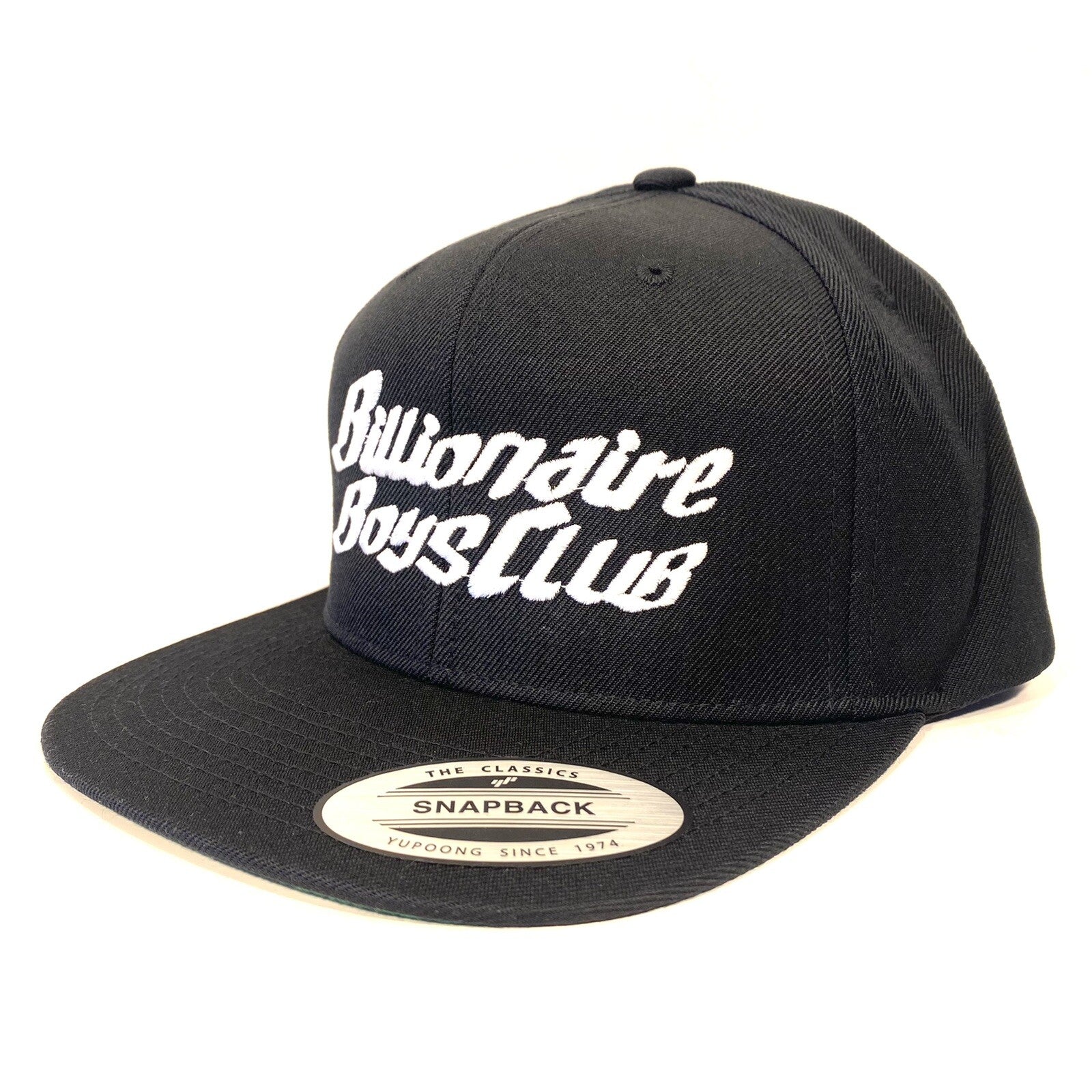 BILLIONAIRE BOYS CLUB Script Spellout Logo Snapback Hat Black (MSRP $50)