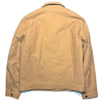 THEORY Mens Workwear Moleskin Cotton Twill Zip Jacket Beige S (MSRP $495)