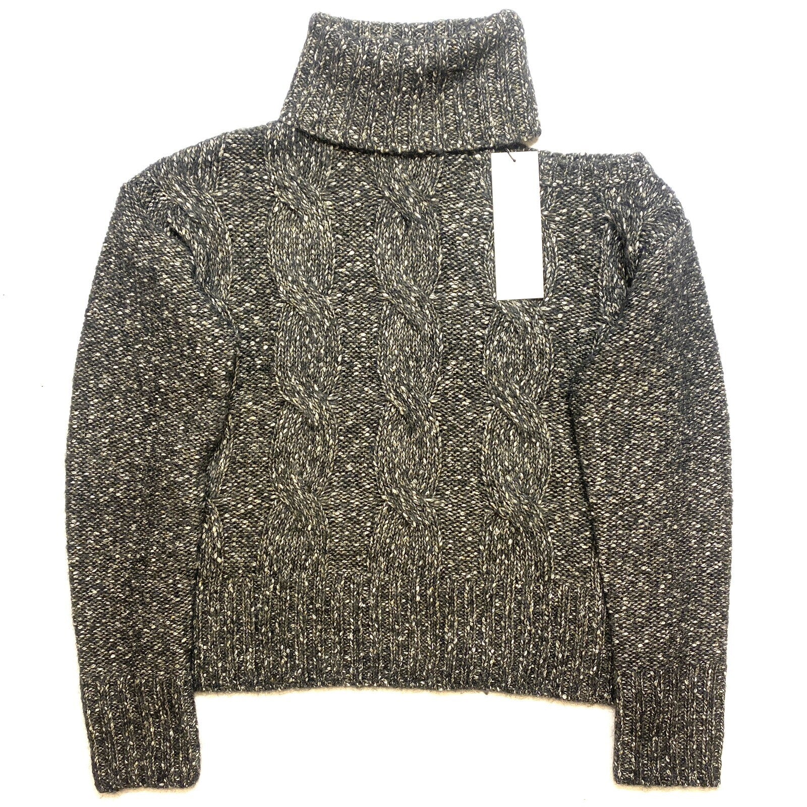 VERONICA BEARD Selleck Open Shoulder Mock Neck Sweater Charcoal Grey (MSRP $428)