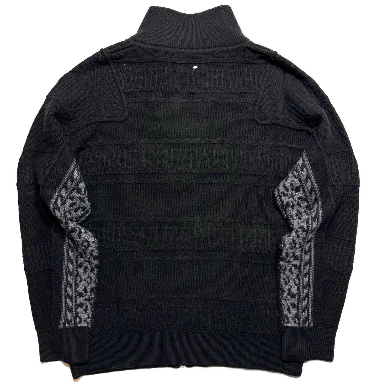 RAG & BONE Mens Colton Wool Zip Through Sweater Jacket Black XL (MSRP $498)