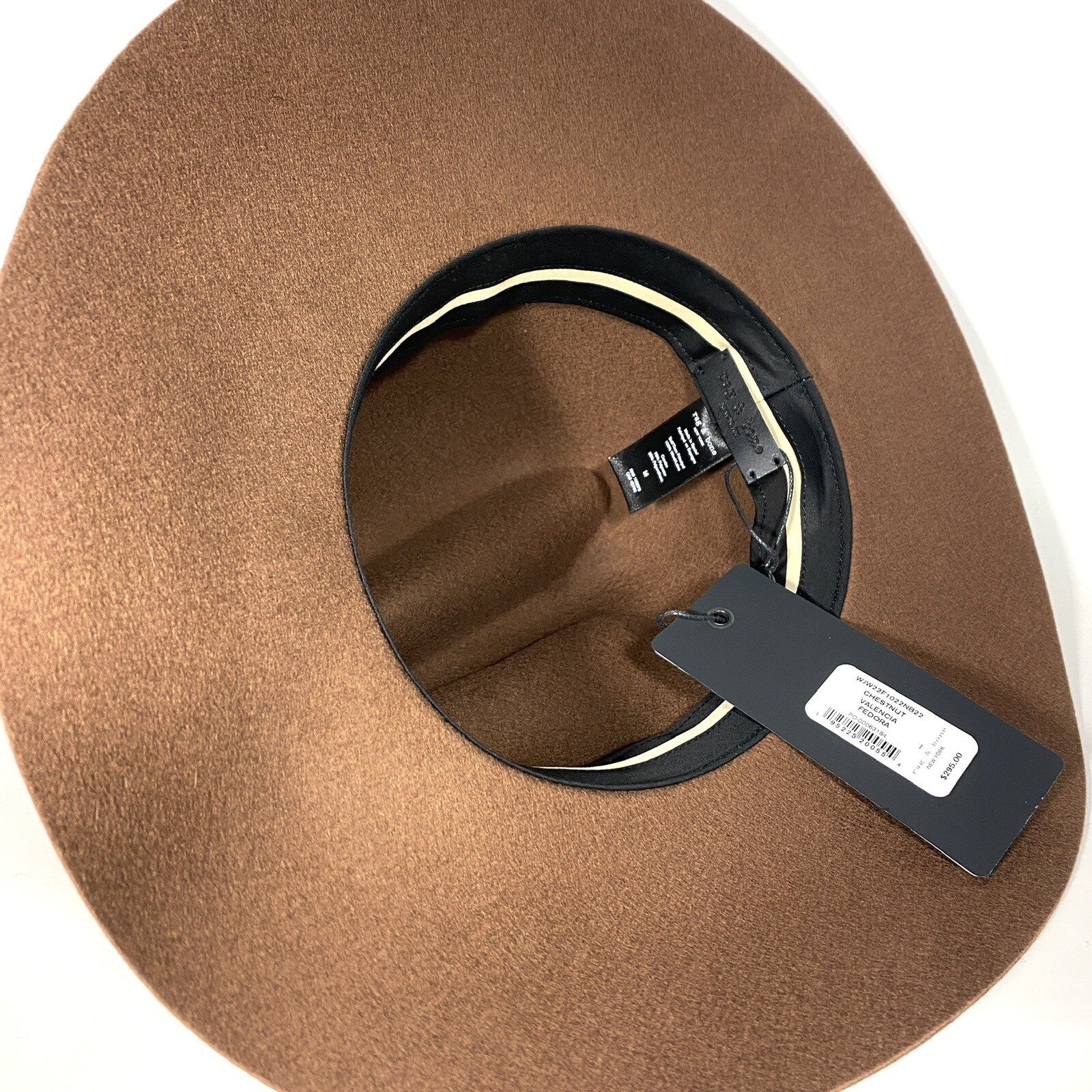 RAG & BONE Womens Valencia Wool Felt Fedora Hat Chestnut Brown (MSRP $295)