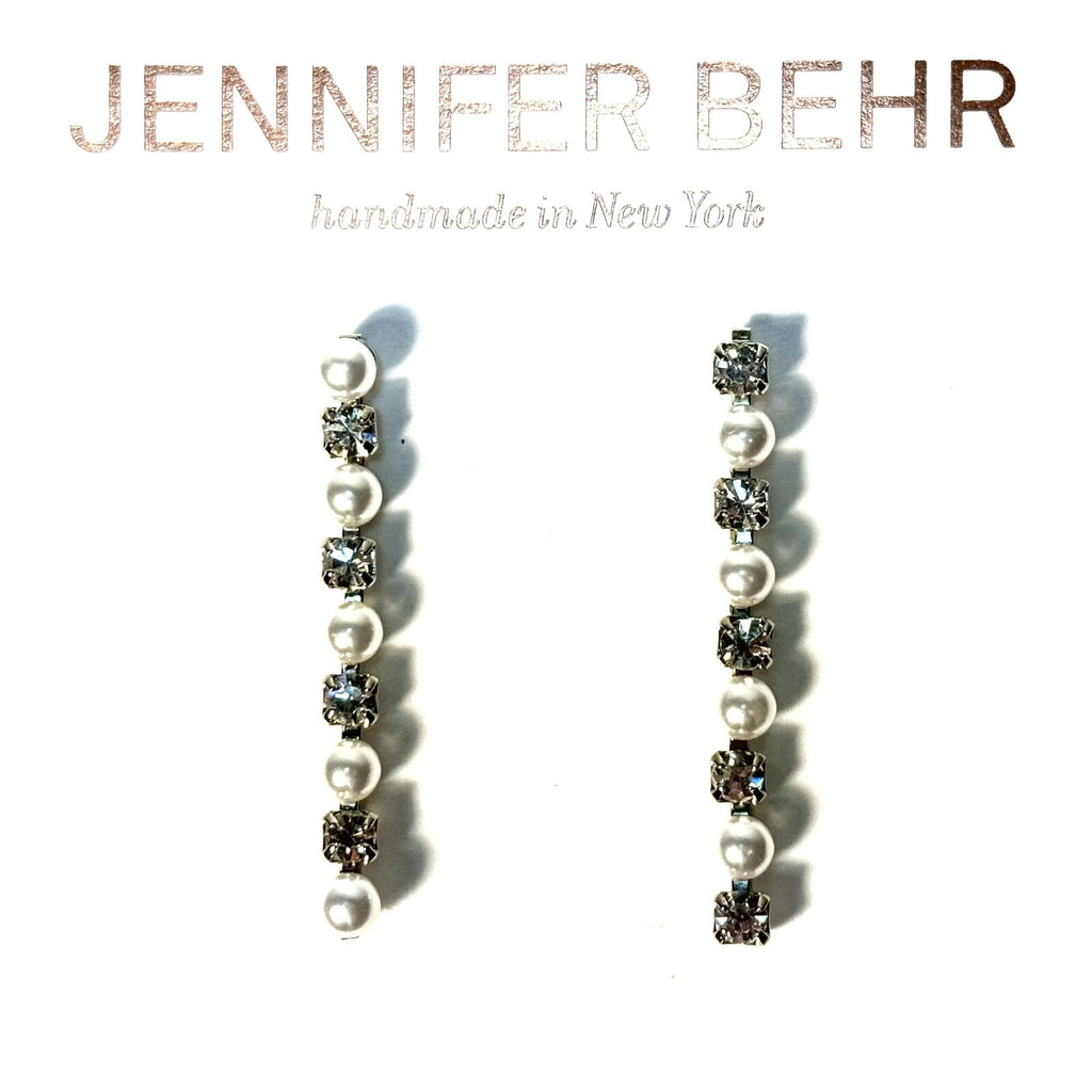 JENNIFER BEHR Zoe Pearl Crystal Rhinestone Bobby Pin Set (MSRP $140)
