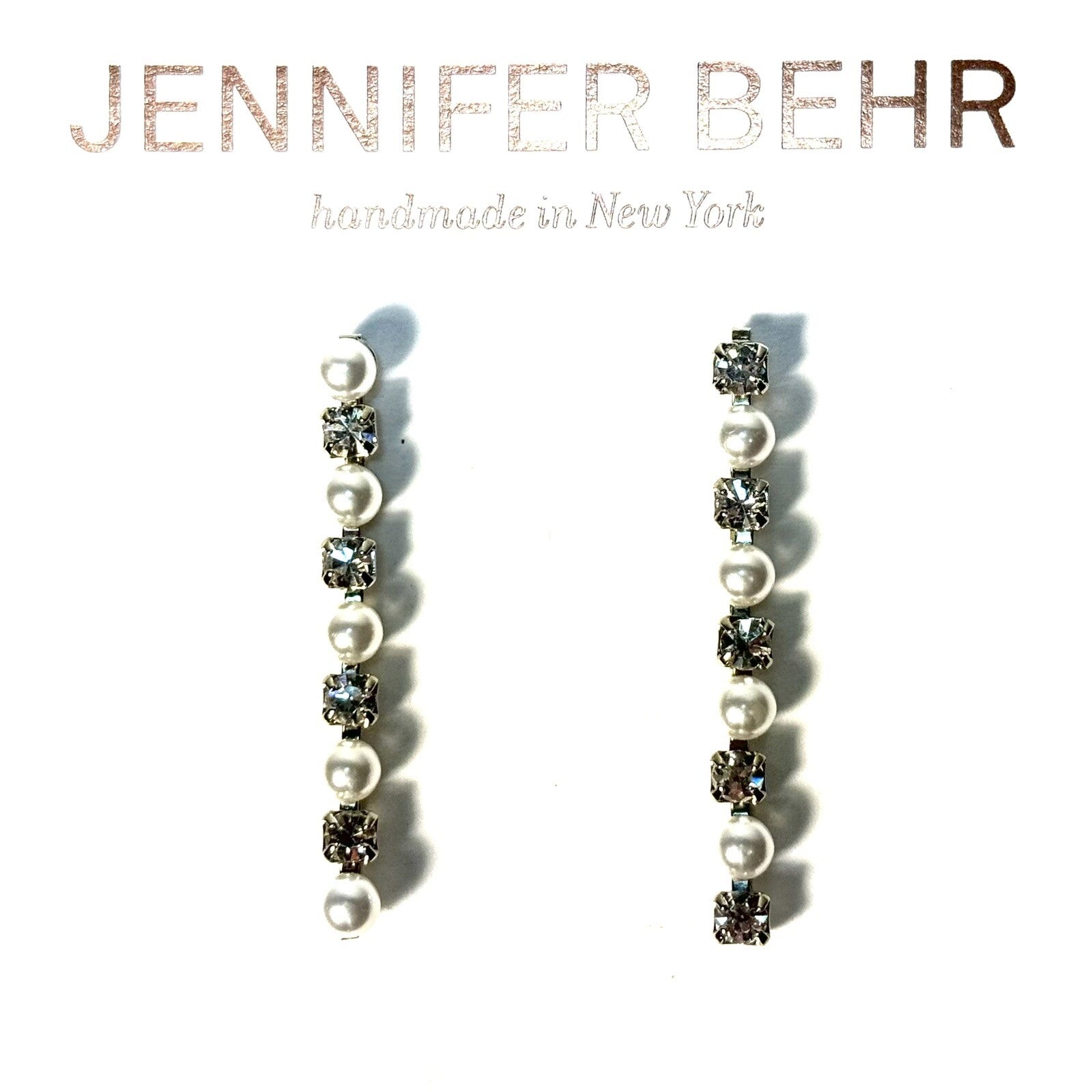 JENNIFER BEHR Zoe Pearl Crystal Rhinestone Bobby Pin Set (MSRP $140)