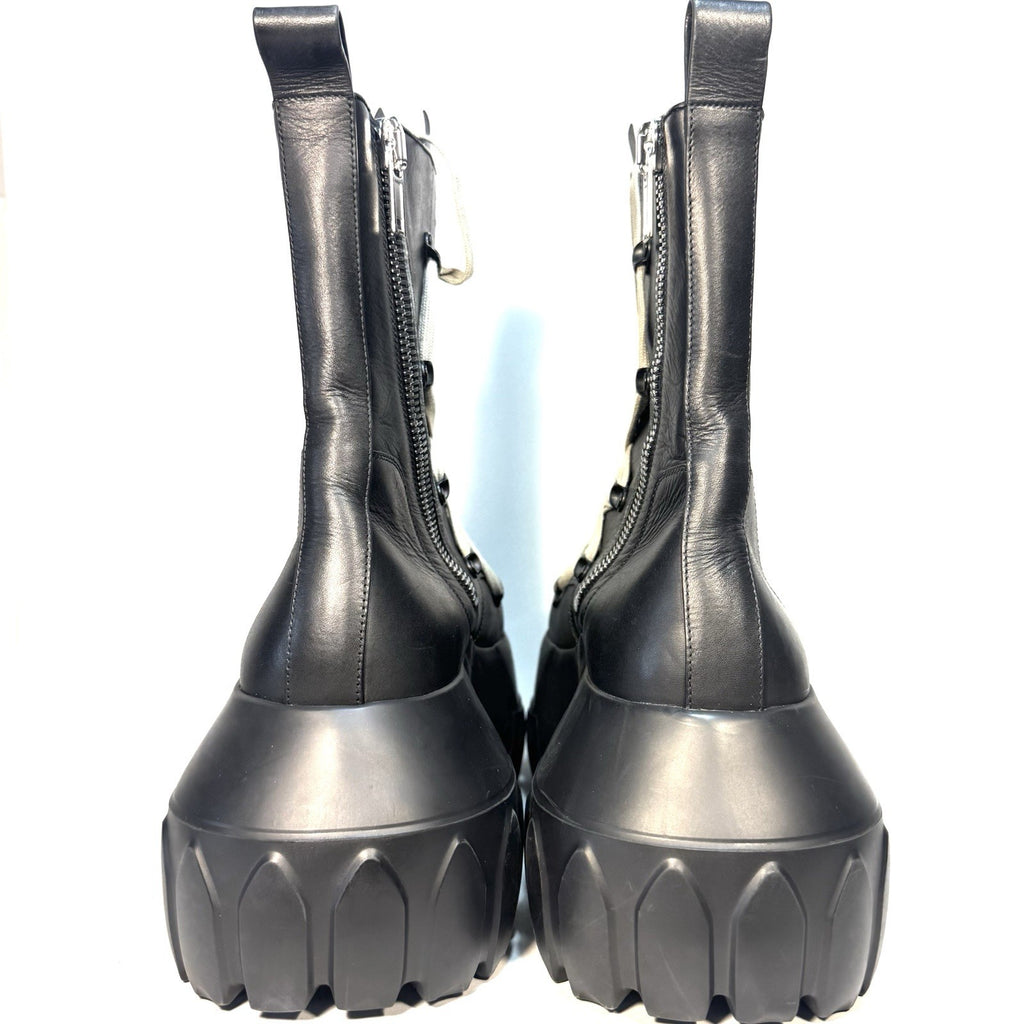 RICK OWENS Mens Megalaced Mega Tractor Stivali Boots Black 41 (MSRP $3,195)