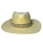RAG & BONE Womens Packable Straw Net Band Fedora Hat Natural Beige M (MSRP $225)