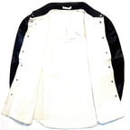 HELMUT LANG Mens Foil Jean Shirt Jacket Metal Crash Distressed Black (MSRP $695)