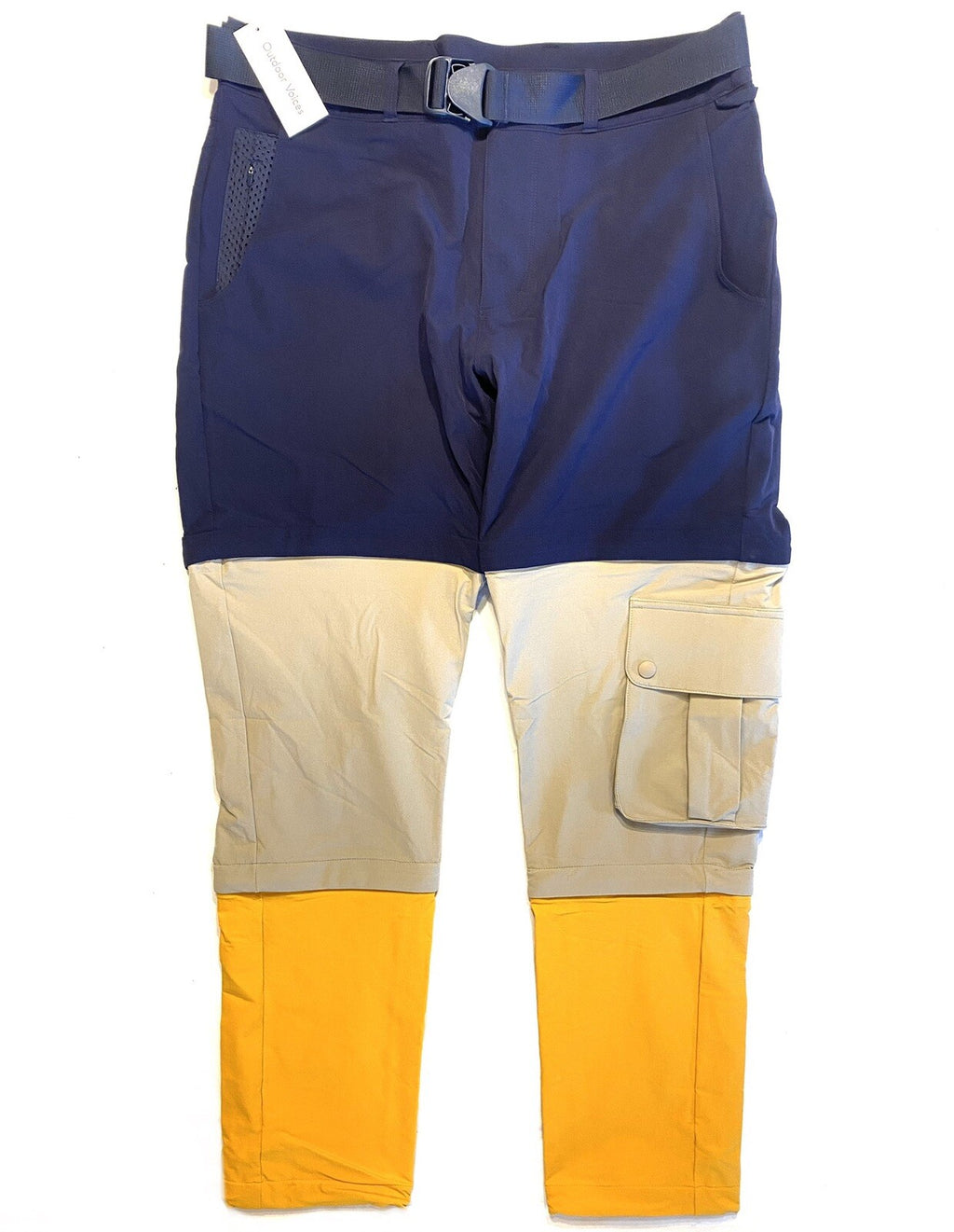 OUTDOOR VOICES RecTrek Zip Off Convertible Cargo Pants Navy Blue (MSRP $118)