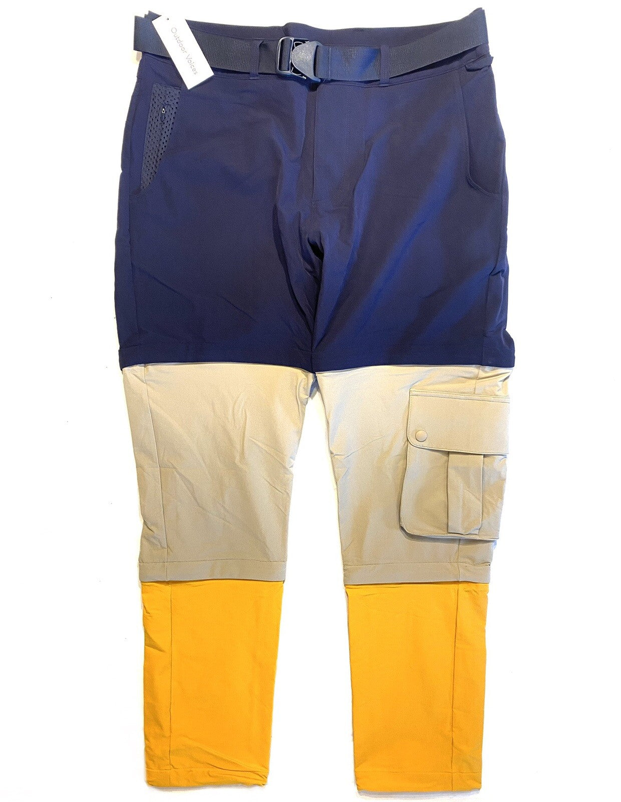 OUTDOOR VOICES RecTrek Zip Off Convertible Cargo Pants Navy Blue (MSRP $118)