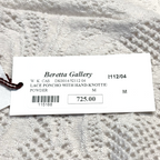 LUCIANO BARBERA Womens Lace Wool Knit Poncho Cape Powder White (MSRP $725)