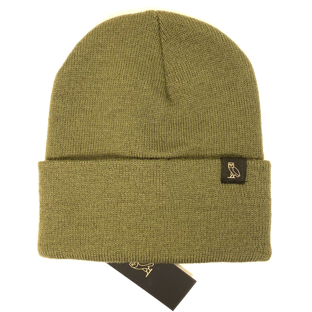 OCTOBERS VERY OWN OVO Knit Acrylic Beanie Cap Hat Olive Green 