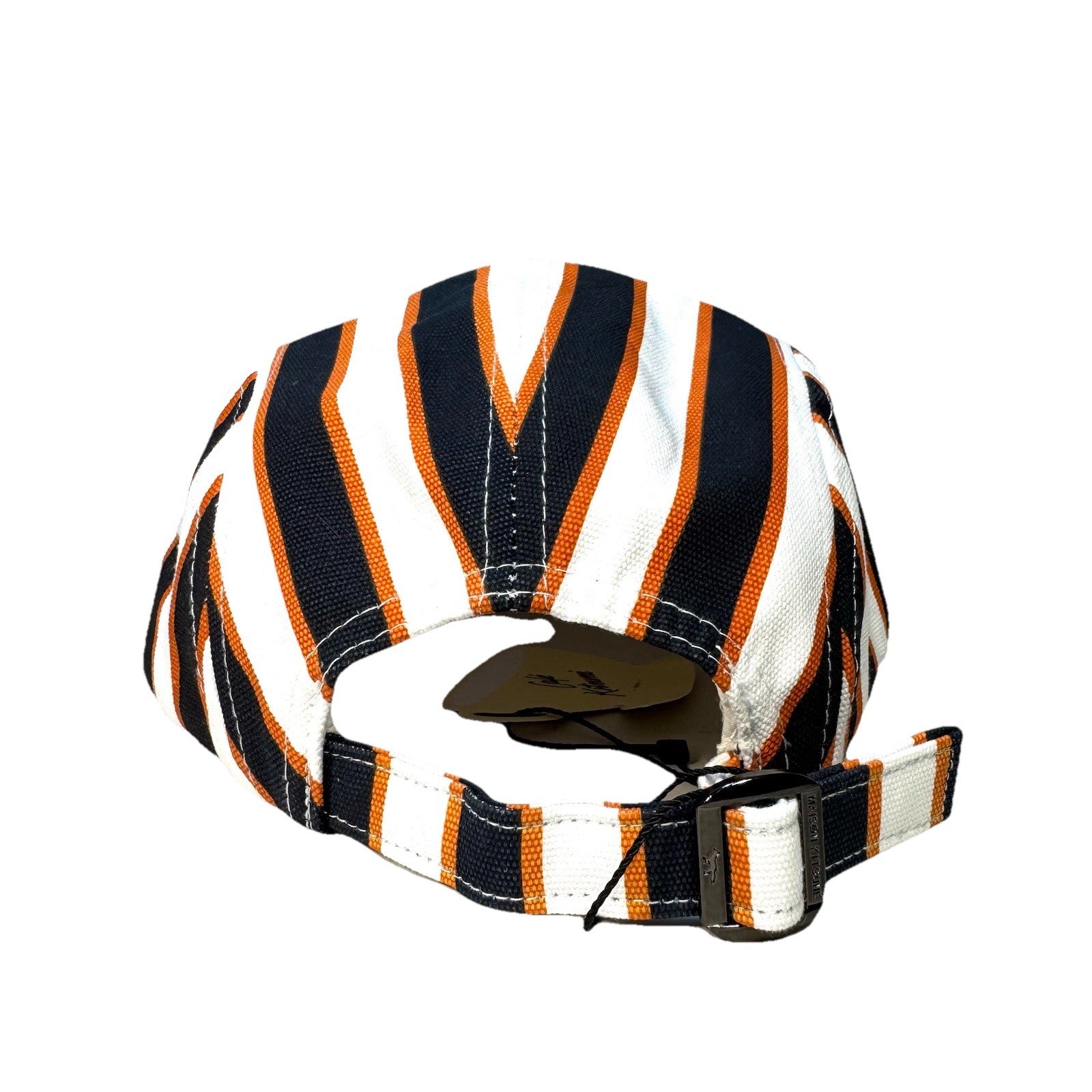 CAFE KITSUNE Unisex Logo 5 Panel Stripe Cap Hat White Blue (MSRP $120)