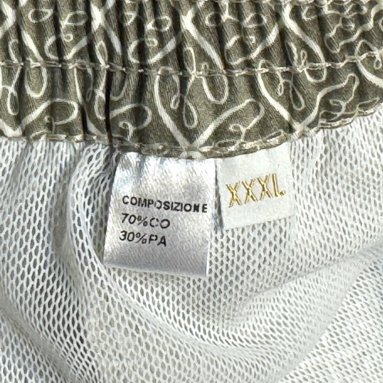 BRIONI Mens B Logo Check Swim Trunks Shorts Grey 3XL (MSRP $395)