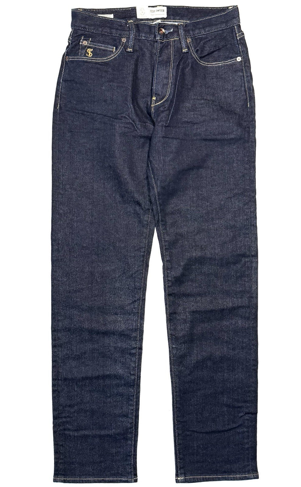 TODD SNYDER Mens Straight Fit Dark Wash Denim Jeans Indigo 28 (MSRP $248)