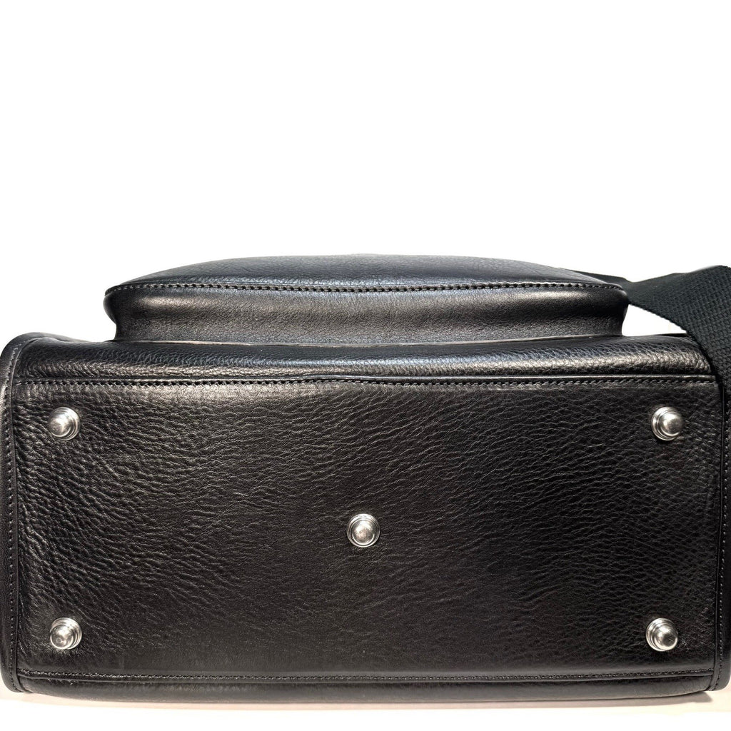 GHURKA Overlander No. 3 Leather Messenger Bag Vintage Black (MSRP $1,795)