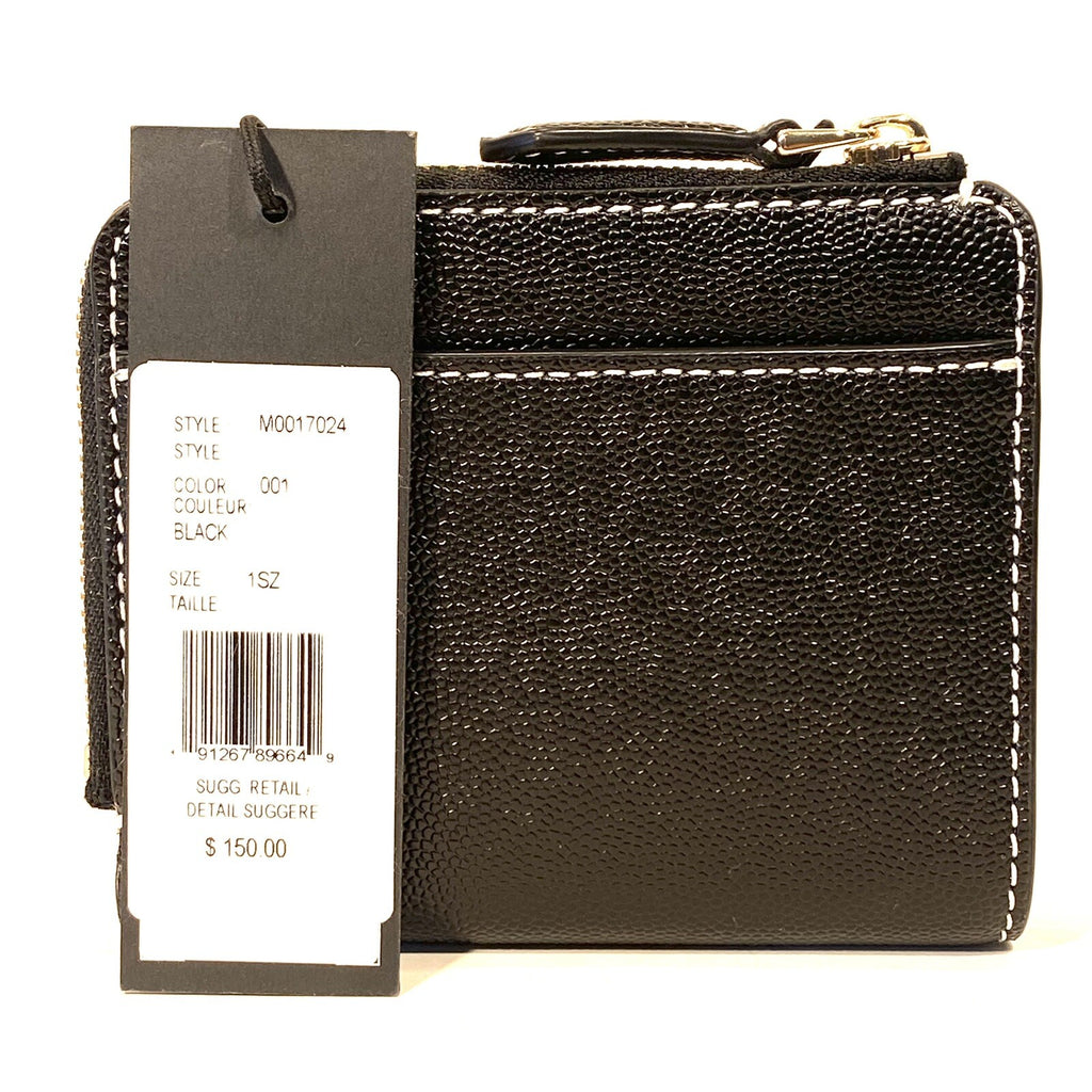 MARC JACOBS J Link Leather Zip Snap Wallet Black (MSRP $150)