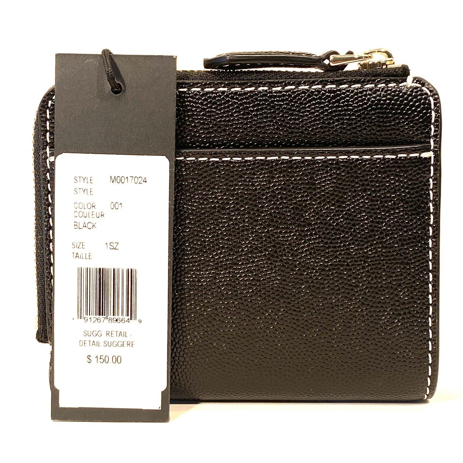 MARC JACOBS J Link Leather Zip Snap Wallet Black (MSRP $150)