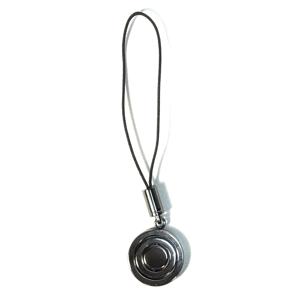 DUNHILL Gyroscope Black Lacquered Mini Keychain Charm Silver (MSRP $95)