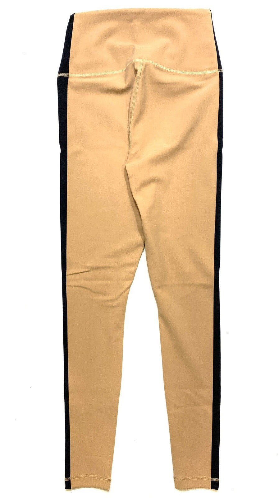 WARDROBE NYC Womens Stripe Sport Leggings Khaki Beige (MSRP $250)