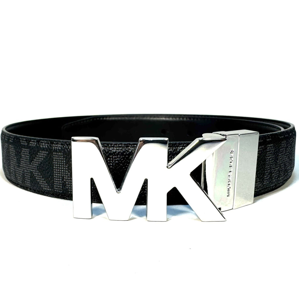 MICHAEL KORS Mens 31mm Reversible MK Logo Buckle Belt Black (MSRP $98)