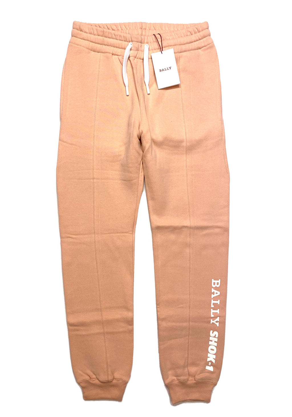 BALLY Womens Shok-1 Logo Cotton Fleece Sweatpants Light Pink XXS (MSRP $450)