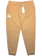 LACOSTE Mens Big and Tall Logo Print Tapered Cotton Sweatpants Brown (MSRP $98)
