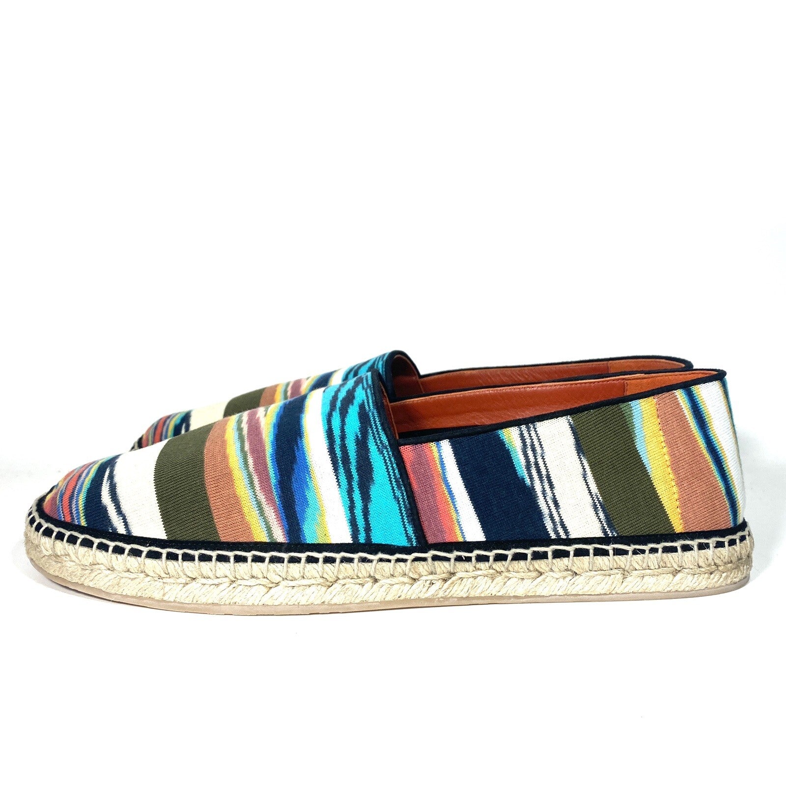 MISSONI Mens Blended Stripe Espadrilles Shoes Multicolor (MSRP $490)