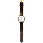 PAUL SMITH Mens Leather Strap Stainless Watch Bronze Brown 38mm (MSRP $325)