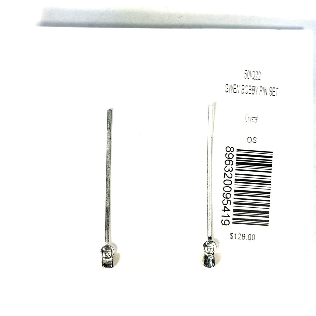 JENNIFER BEHR Gwen Crystal Rhinestone Bar Bobby Pin Set (MSRP $128)