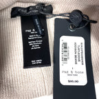 RAG & BONE Addison Logo Merino Wool Blend Beanie Hat Turtledove Grey (MSRP $95)