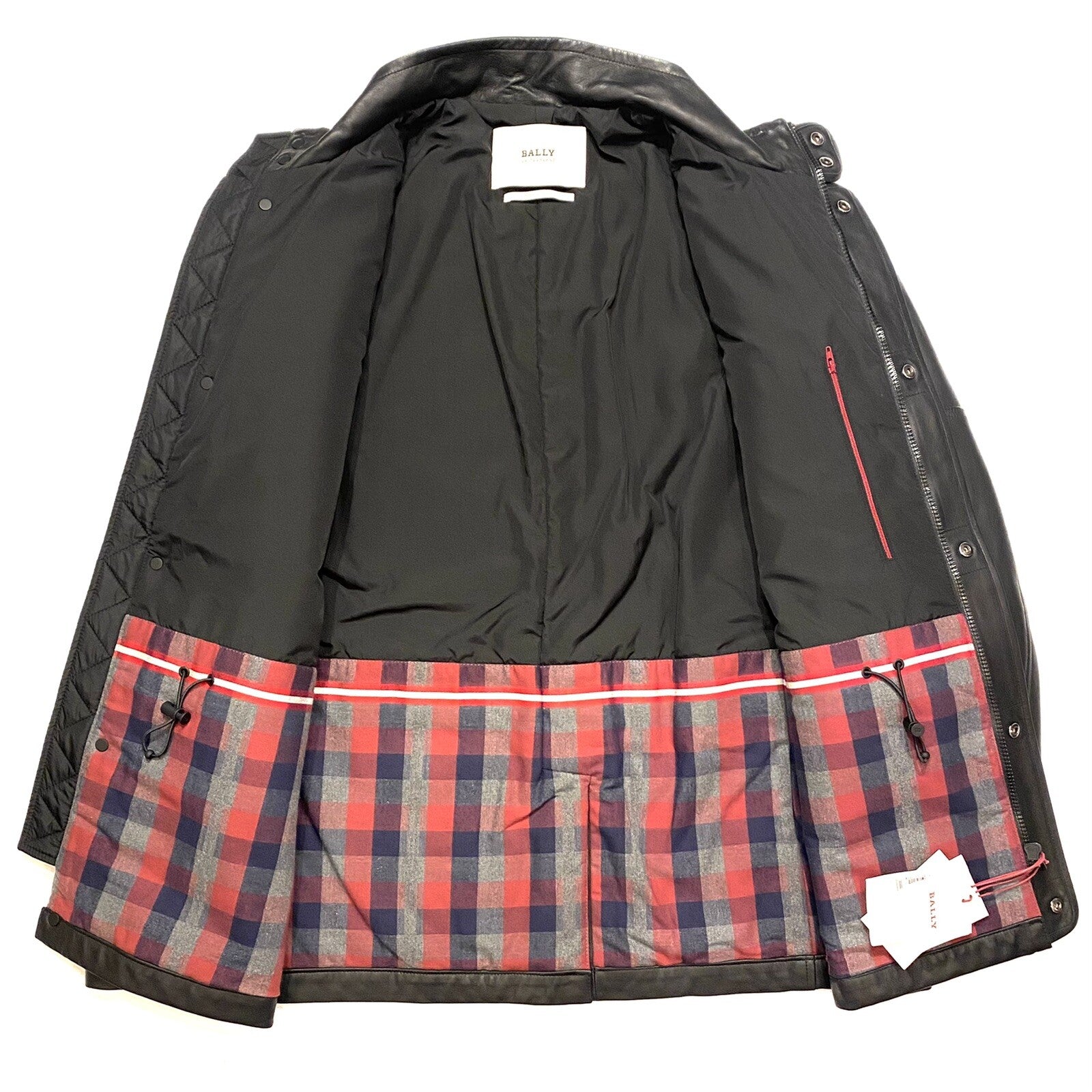 BALLY Mens Nappa Lamb Leather Coat Jacket Black (MSRP $2,500)