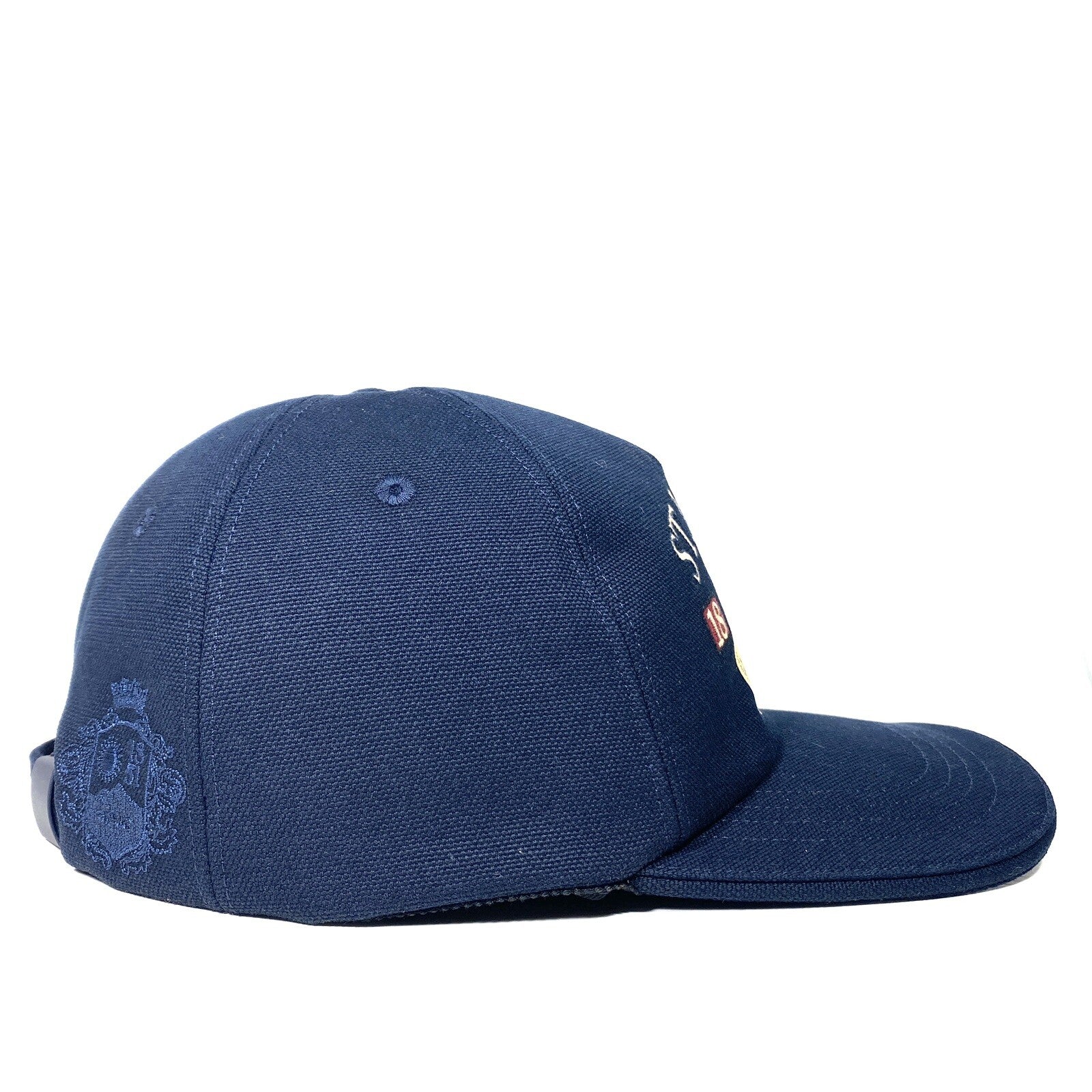 BALLY St Moritz Switzerland Medallion Cap Hat Midnight Blue (MSRP $300)