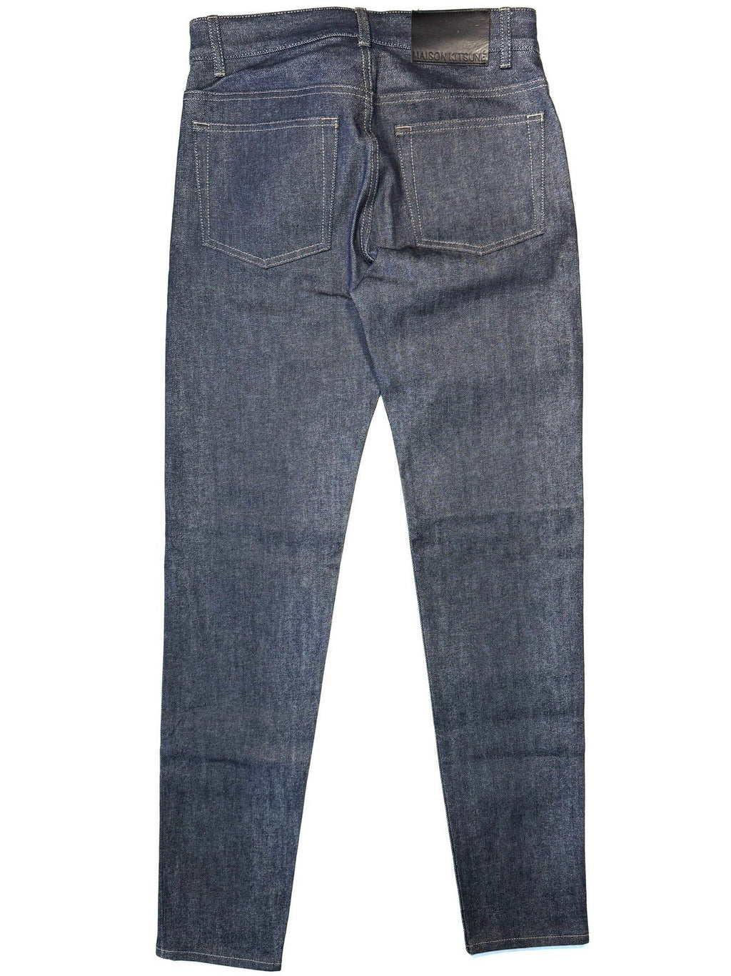 MAISON KITSUNE Mens Slim Fit Japanese Denim Jeans Indigo Blue (MSRP $230)
