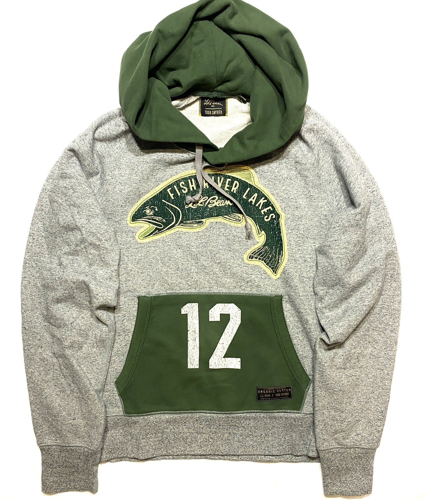 LL BEAN x TODD SNYDER Mens Fish River Organic Terrycloth Hoodie Gray (MSRP $159)