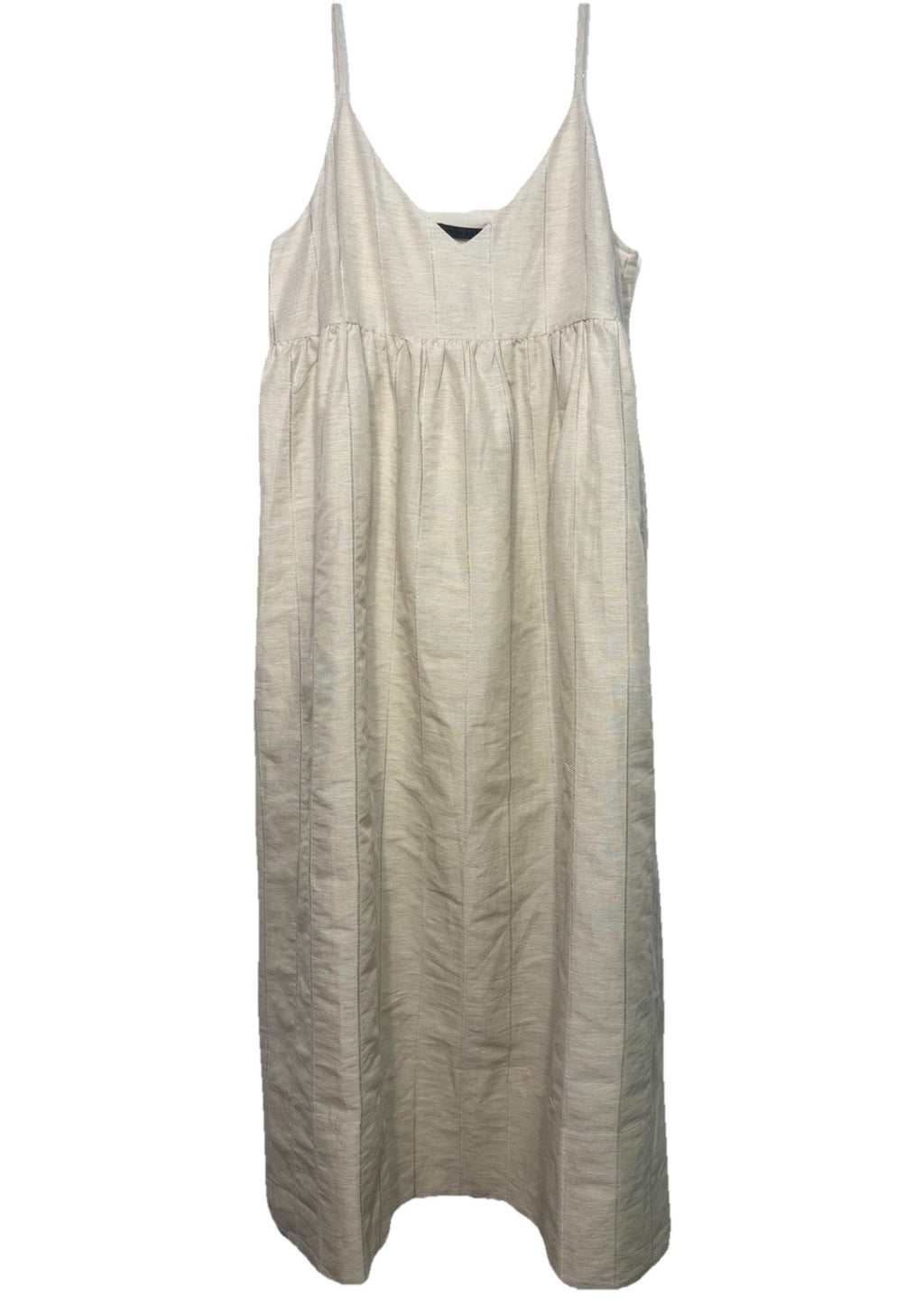 JENNI KAYNE Womens Cove Linen Natural Stripe Dress Beige (MSRP $525)