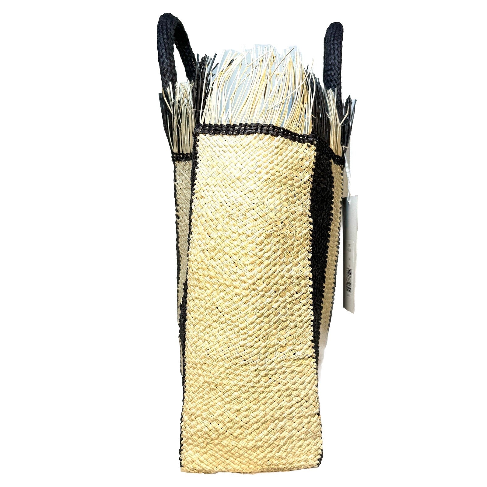 VERONICA BEARD x Dans La Main Stripe Natural Woven Straw Tote Bag (MSRP $325)