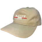 BALLY Mens Logo Embroidered Canvas Cap Hat Sand Beige (MSRP $200)