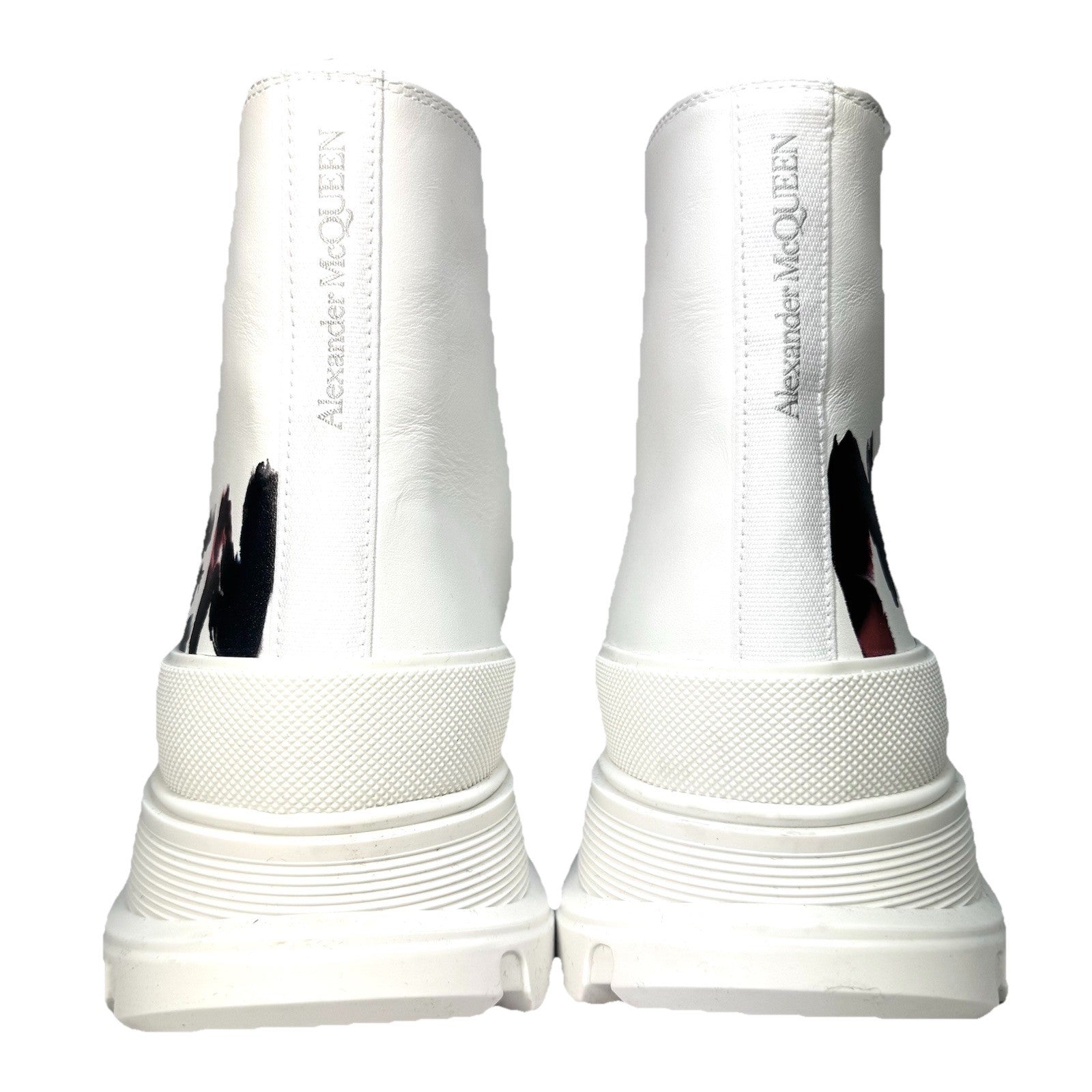 ALEXANDER MCQUEEN Mens Tread Slick Logo Hightop Sneaker Boots White (MSRP $990)