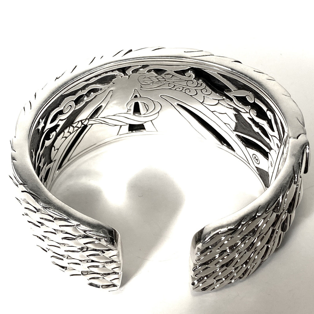 JOHN HARDY Womens 18k Gold .925 Silver Naga Scales Kick Cuff (MSRP $2,995)