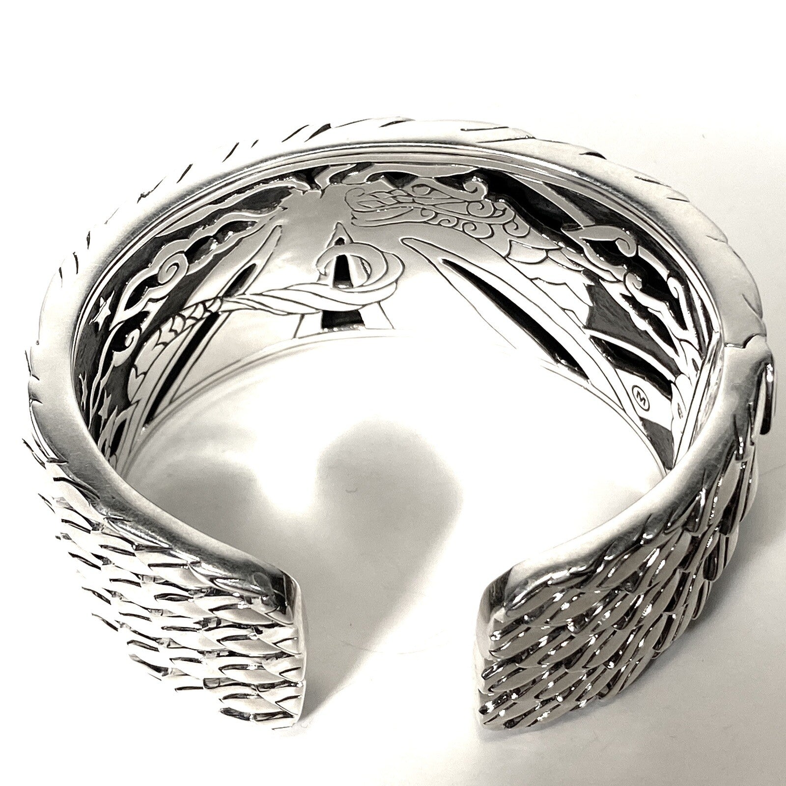 JOHN HARDY Womens 18k Gold .925 Silver Naga Scales Kick Cuff (MSRP $2,995)