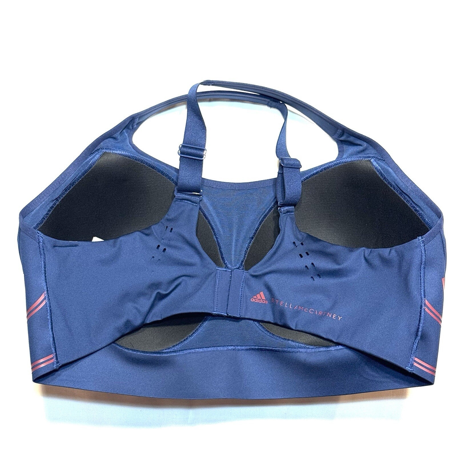 ADIDAS x Stella McCartney TruePace TPA Stripe Sports Bra Blue (MSRP $120)