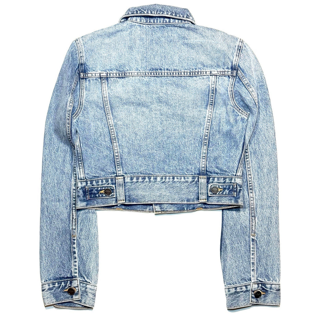 KHAITE Womens Rizzo Cropped Denim Jean Jacket Bryce Light Blue XS (MSRP $820)